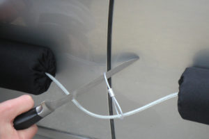 Detail photo of Doordefender car door protector security cable